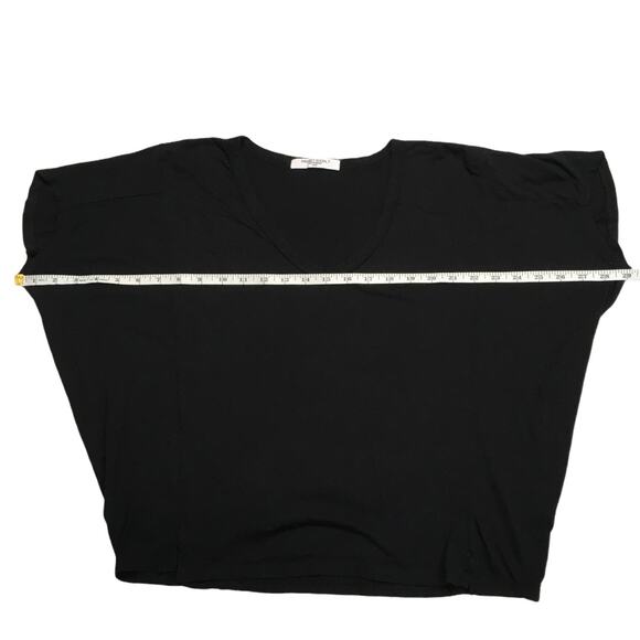 Project Social T Shirt Oversized‎ V-Neck Black Tee Casual Top Women's S Dolman - Picture 3 of 6